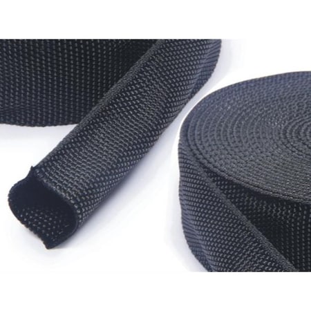 Kable Kontrol Braided Cable Sleeve, 1 in Inside Dia., 165 ft, Nylon 6/6, Black HGNS-025-50